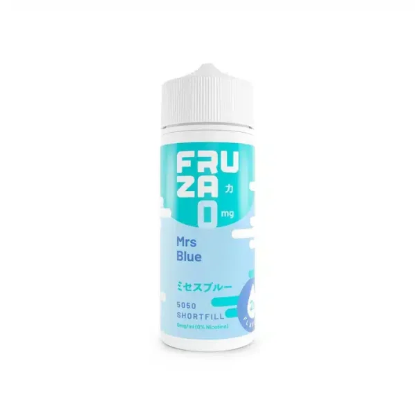 Fruza Mrs Blue 100ml shortfill bottle, 0mg 50/50 mixed berry and ice flavour