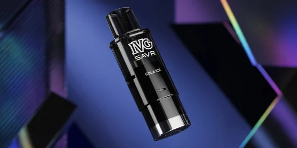 IVG SAVR prefilled pod in Cola Ice, the 2ml pod and 4ml refill that drops into the device