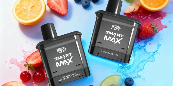 Two IVG Smart Max refill pods, 2ml pod plus 10ml container, in Strawberry flavours