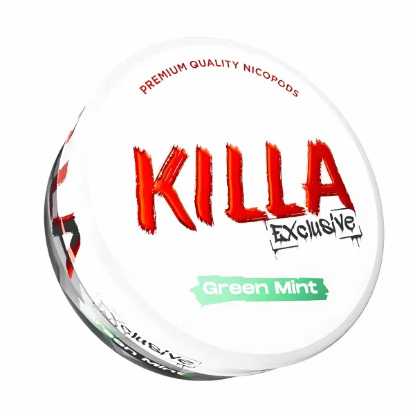 Killa Exclusive Green Mint nicotine pouches can
