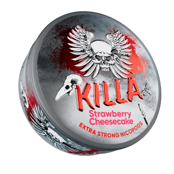 Killa Strawberry Cheesecake Extra Strong nicotine pouches can