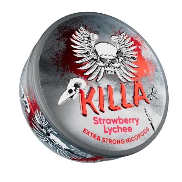 Killa Strawberry Lychee Extra Strong nicotine pouches can