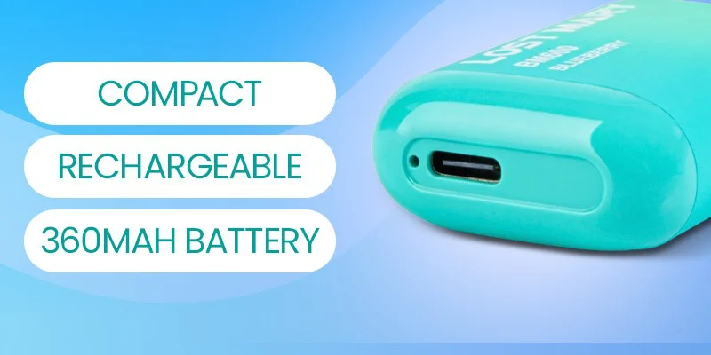 Lost Mary BM600 compact rechargeable 360mAh battery with USB-C charging