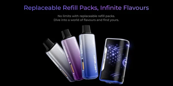 Lost Mary Nera replaceable refill pods in several edition colours