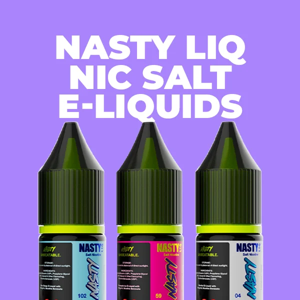 Nasty Liq nic salt 10ml bottles in the collection lineup across three flavours