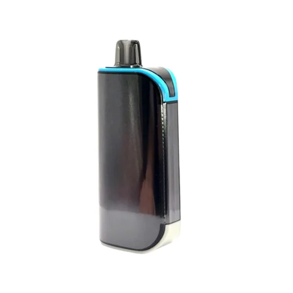 Nexel Thunder 15K device with blue trim shown at an angle, curved OLED side