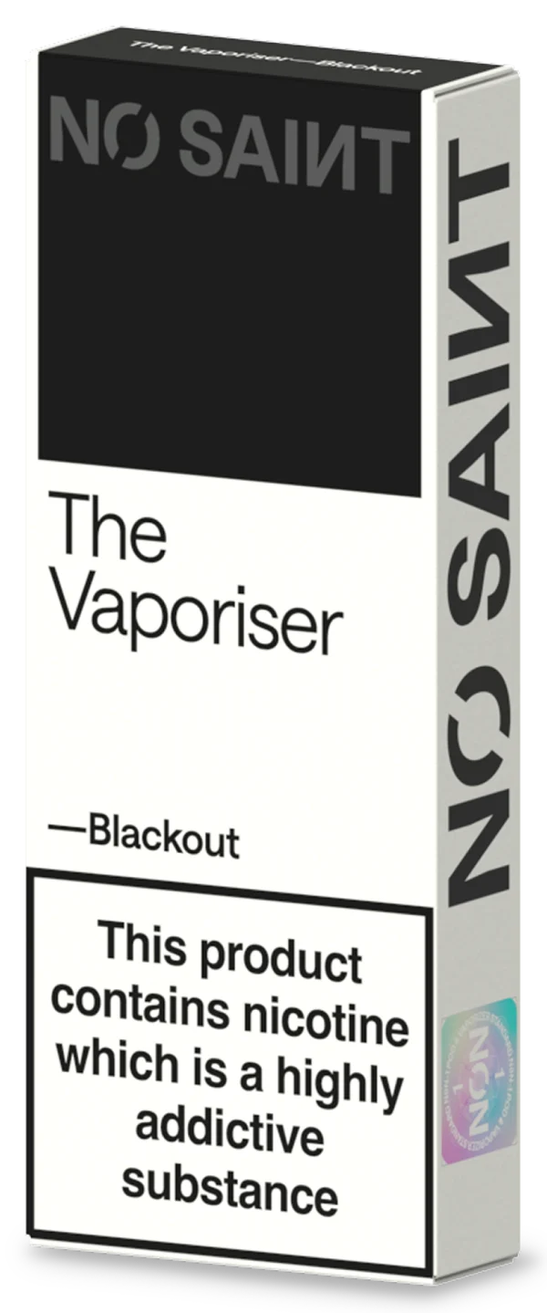 NO SAINT Vaporiser in Blackout colourway, full device shot