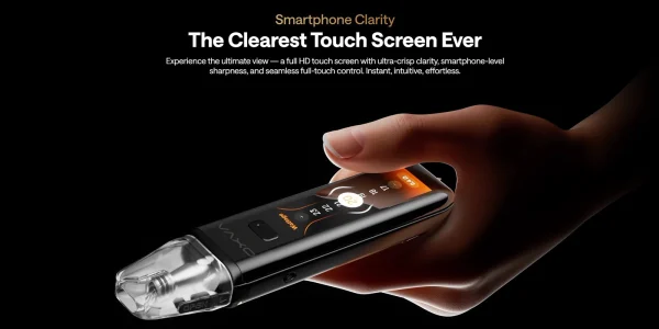 OXVA Xlim 3 Ultra full HD touchscreen held in the hand