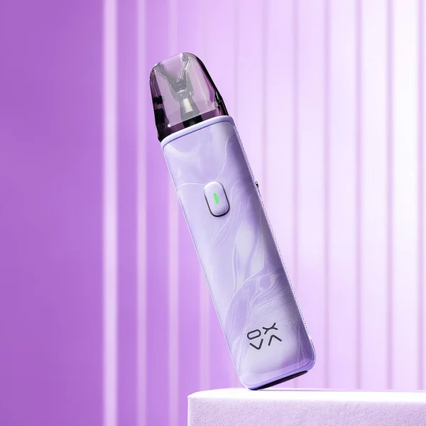 OXVA Xlim Go Lite in Light Purple on a purple gradient background