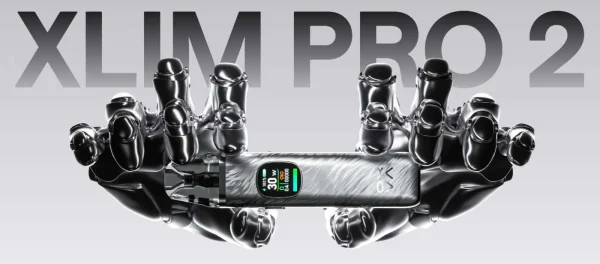 OXVA Xlim Pro 2 refillable pod kit with its HD screen showing 30W