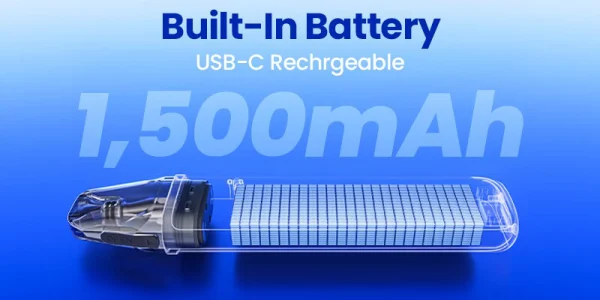 OXVA Xlim Pro 3 with its 1500mAh battery and HD colour screen