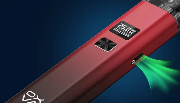 OXVA Xlim variable wattage on its small screen with airflow