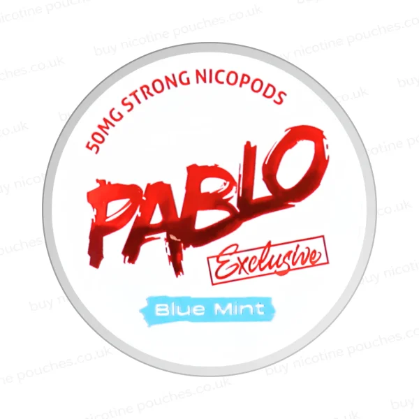 Pablo Exclusive Blue Mint nicotine pouch can, 30mg extra-strong slim pouches