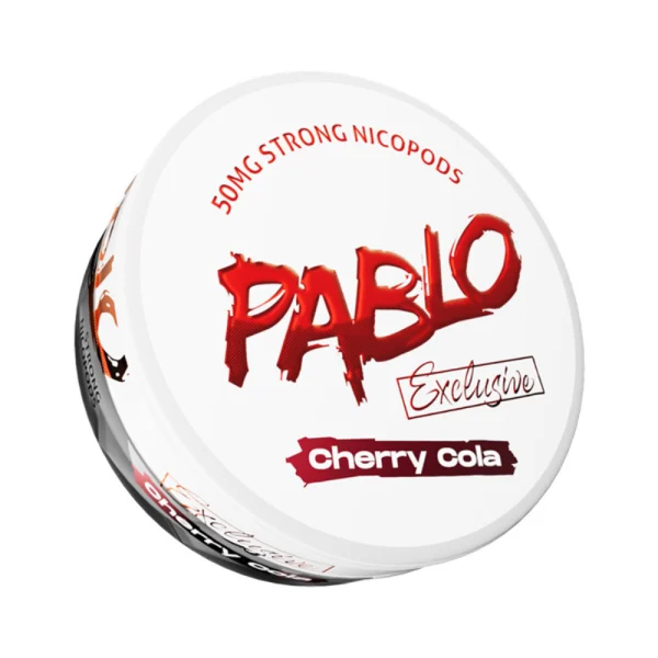 Pablo Exclusive Cherry Cola nicotine pouch can, 30mg extra-strong nicopods