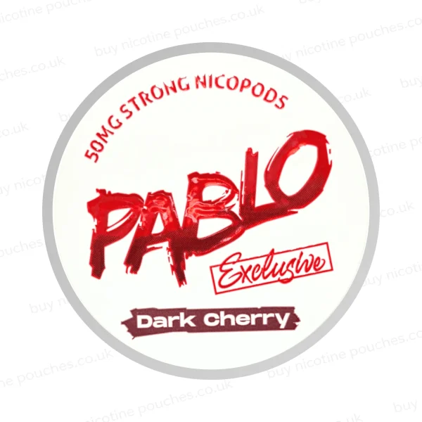 Pablo Exclusive Dark Cherry nicotine pouch can, 30mg extra-strong nicopods