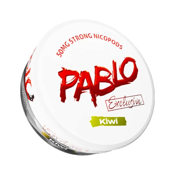Pablo Exclusive Kiwi nicotine pouch can, 30mg extra-strong nicopods
