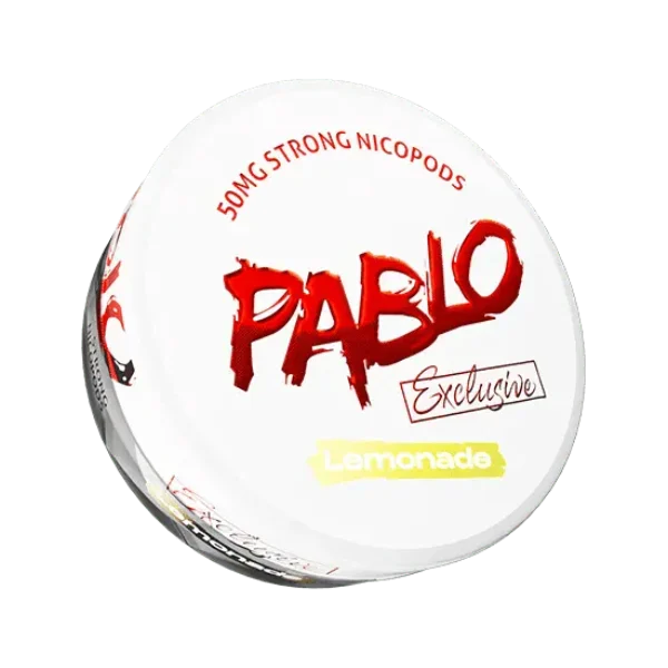 Pablo Exclusive Lemonade nicotine pouch can, 30mg Extremely Strong slim pouches