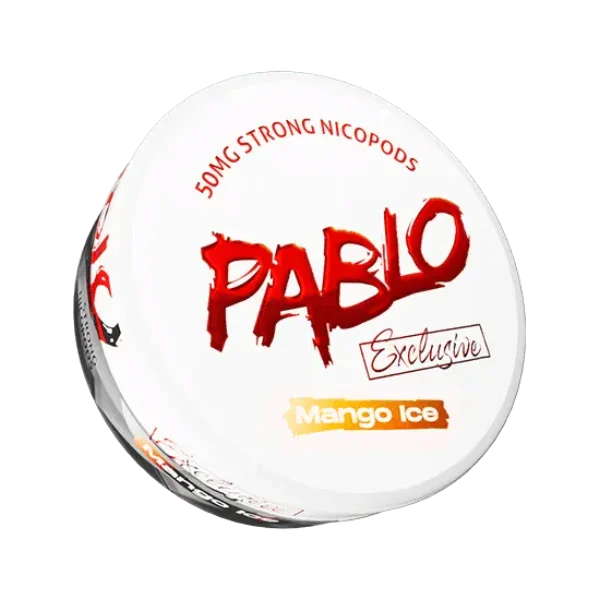 Pablo Exclusive Mango Ice nicotine pouch can, 30mg extra-strong tropical nicopods