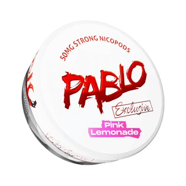 Pablo Exclusive Pink Lemonade nicotine pouch can, 30mg extra-strong nicopods