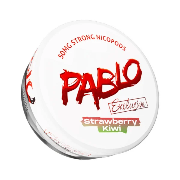 Pablo Exclusive Strawberry Kiwi nicotine pouch can, 30mg extra-strong nicopods