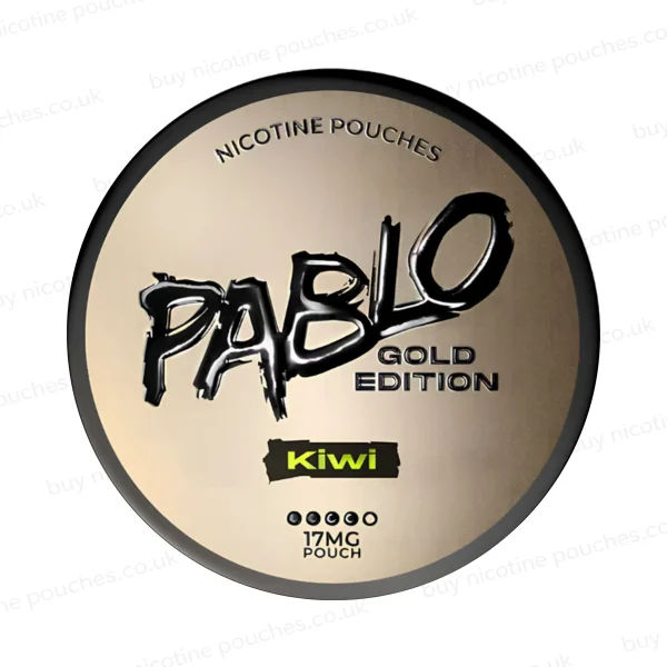 Pablo Gold Edition Kiwi nicotine pouch can, 17mg slim pouches