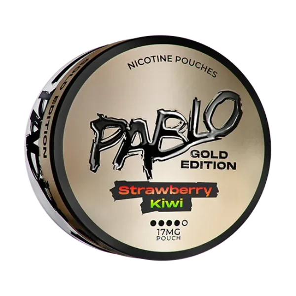 Pablo Gold Edition Strawberry Kiwi nicotine pouch can, 17mg slim pouches