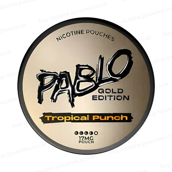 Pablo Gold Edition Tropical Punch nicotine pouch can, 17mg slim pouches