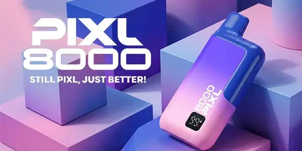 PIXL 8000 device range collection banner showing full line-up against bold purple background