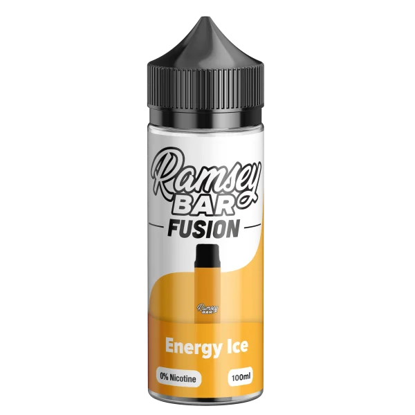 Ramsey Bar Fusion Energy Ice 100ml shortfill bottle, 0mg 70/30 energy drink and ice