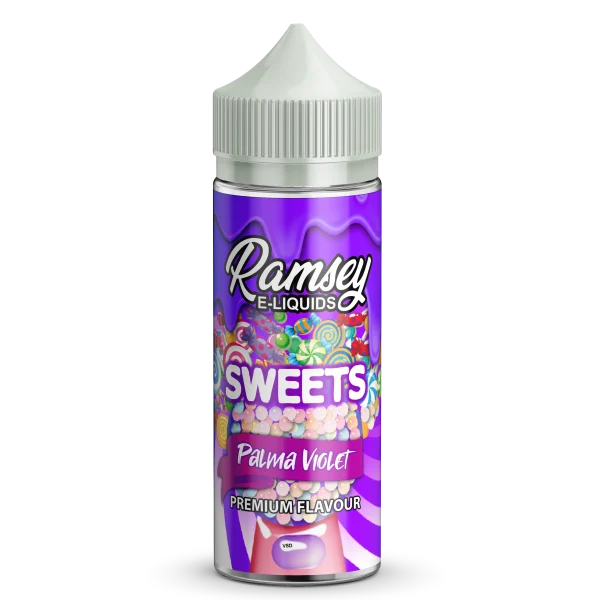Ramsey Sweets Palma Violet 100ml shortfill bottle, 0mg 70/30 floral sweet candy