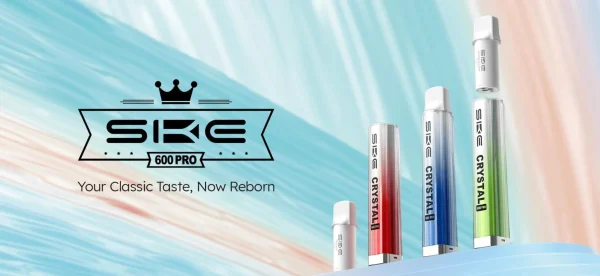 SKE 600 Pro range, the classic SKE Crystal taste reborn as a rechargeable pod kit