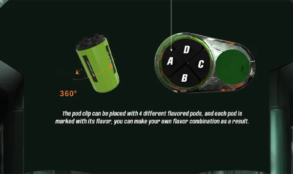 SKE Crystal 4-in-1 prefilled 2ml pod with a 1.1ohm mesh coil
