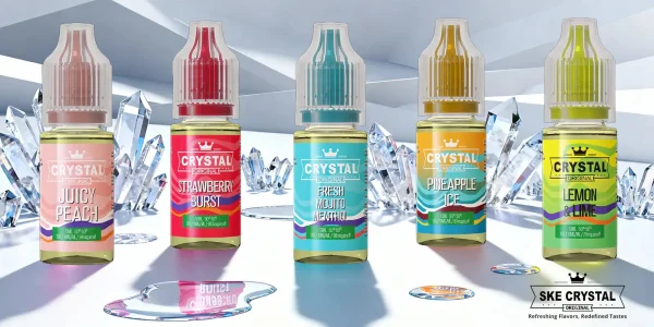 SKE Crystal Original V2 nic salt range, several Crystal Bar flavours in 10ml bottles