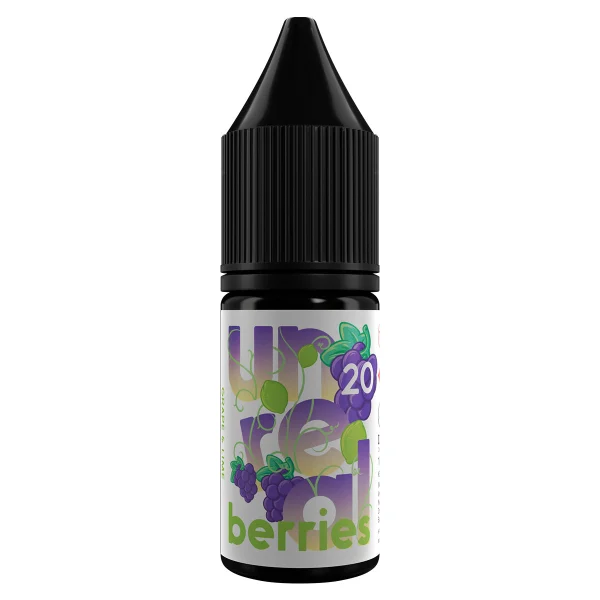 Unreal Berries Grape & Lime 10ml nic salt bottle, 50/50, purple and green label