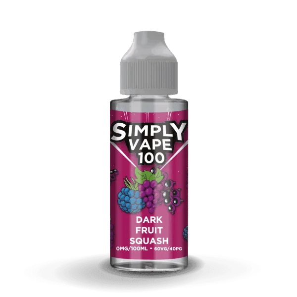Simply Vape 100 Dark Fruit Squash 60/40 100ml shortfill bottle, 0mg dark berries