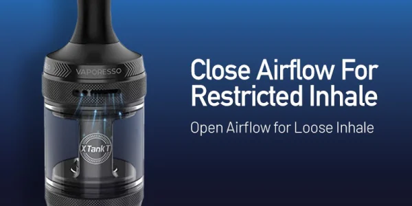 Vaporesso GTX One Pro XTank T adjustable top airflow, restricted to loose