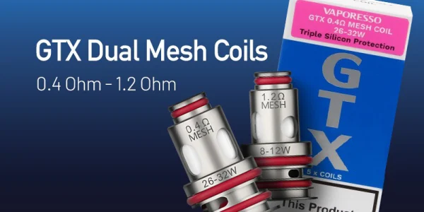 Vaporesso GTX One Pro GTX dual-mesh coils from 0.4 to 1.2ohm