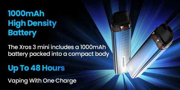 Vaporesso XROS 3 Mini, the draw-activated 1000mAh refillable pod kit