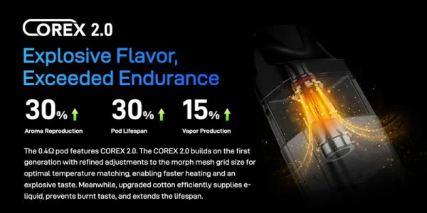 Vaporesso XROS 4 Corex 2.0 pod, the refillable mesh-coil pod kit