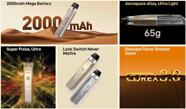 Vaporesso XROS Pro 2 features: 2000mAh, 65g magnesium, Super Pulse and Corex 3.0