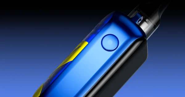 VOOPOO Argus P3 top-down view showing the fire button and wattage adjustment controls