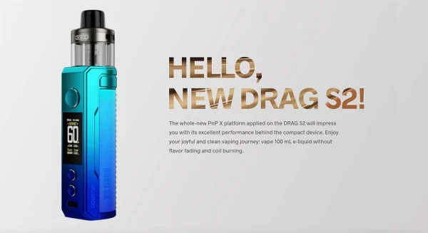 VooPoo Drag S2 pod mod in galaxy blue