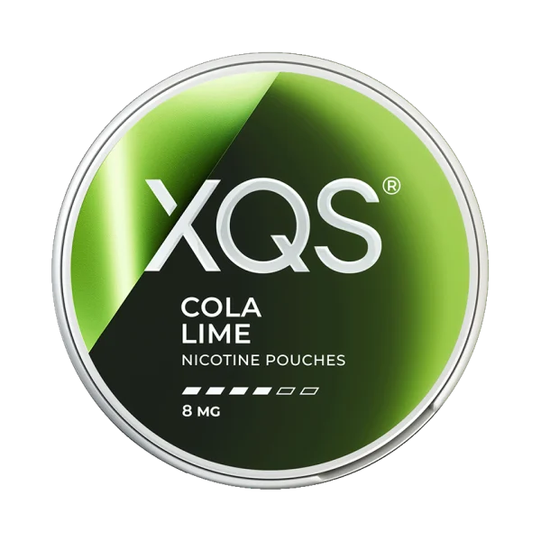 XQS Cola Lime nicotine pouches can