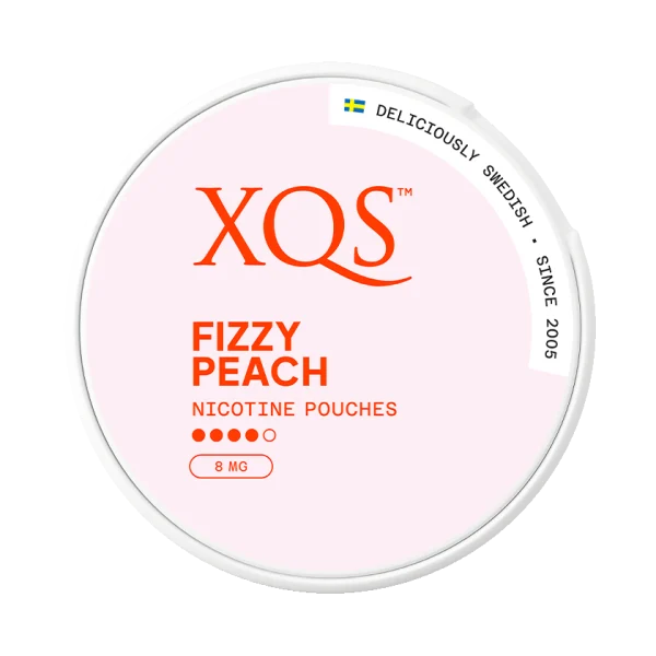 XQS Fizzy Peach nicotine pouches can