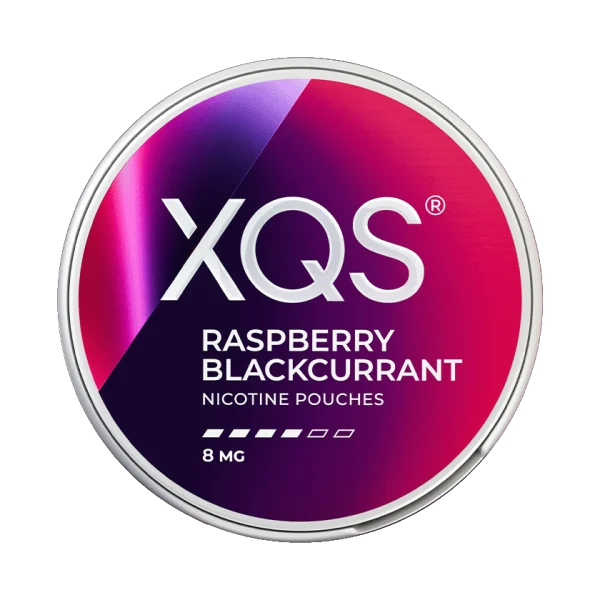 XQS Raspberry Blackcurrant nicotine pouches can