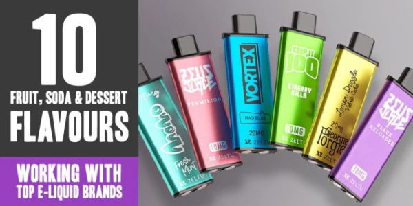 Zeltu X3 pod devices in six colours with prefilled pods replicating top e-liquid brand flavours