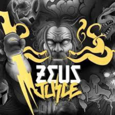 Zeus Juice brand emblem artwork in black and gold, the UK e-liquid brand behind the 50/50 shortfill range