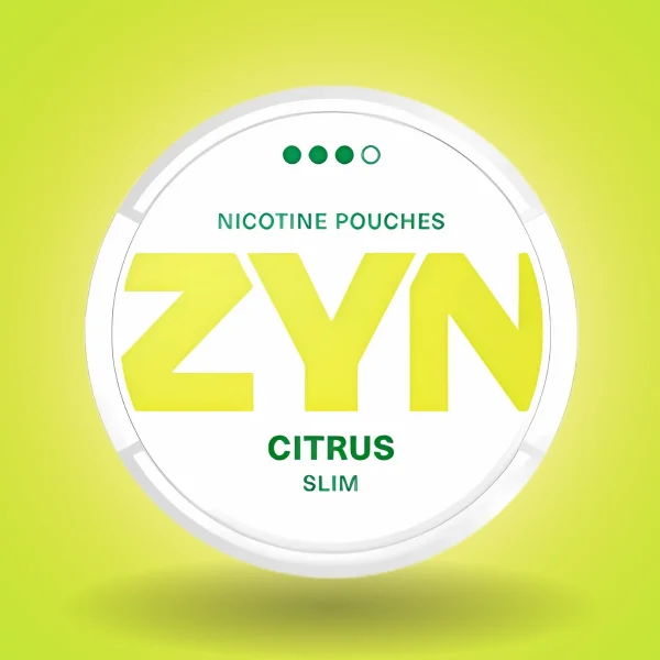 ZYN Citrus Slim nicotine pouches lime-green can